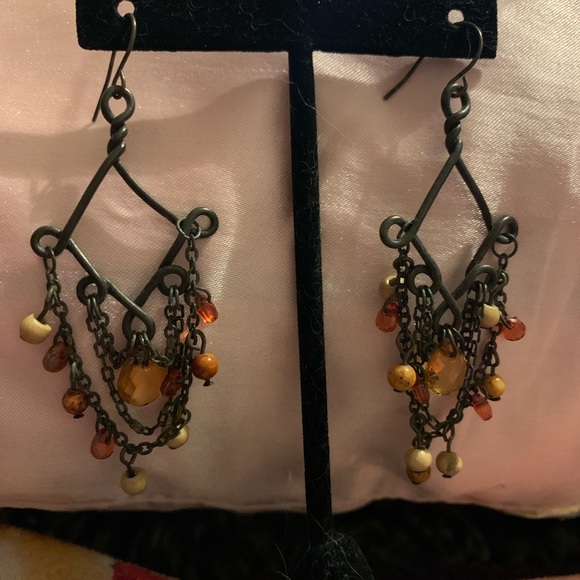 Hoops , chandelier and dangle earrings 4 pairs woman earrings - Picture 11 of 14